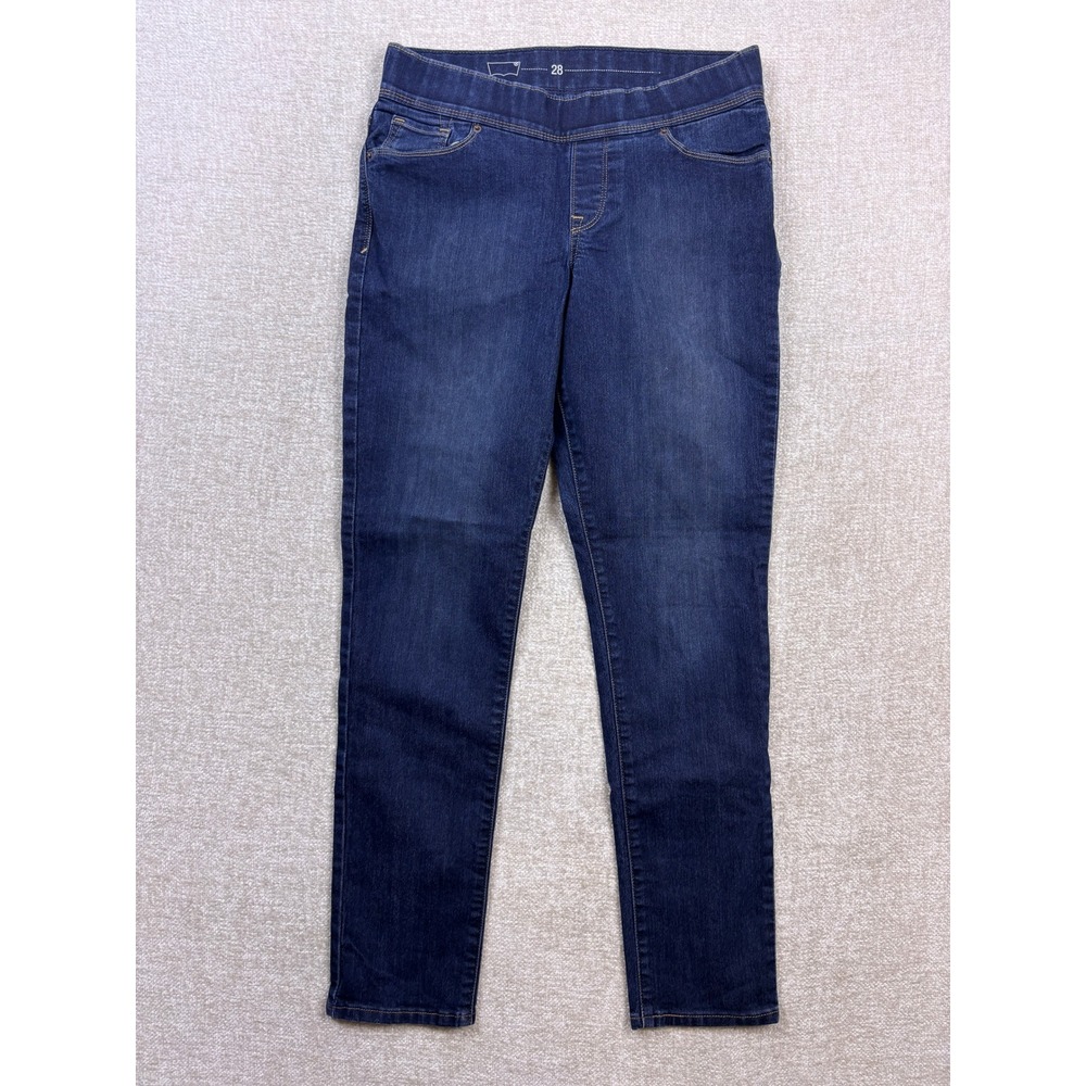 Levis Women 28 Dark Wash Pull On Skinny Jeggings Stretch Denim Jeans 18458-0002